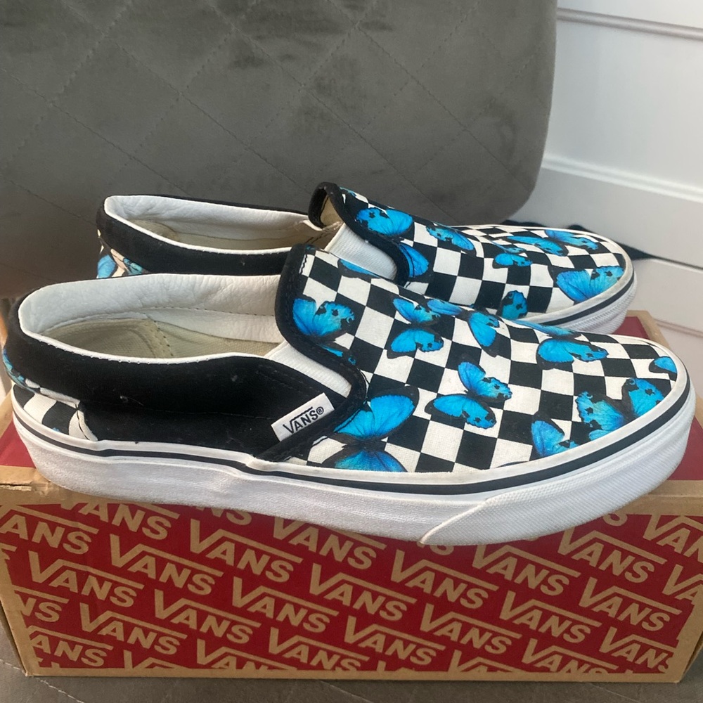 Butterfly checkered Vans